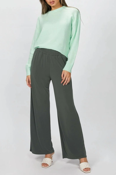 Lanston Philosophy Wide Leg Pocket Pant In Army In Green