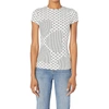 Ted Baker Sirah Heart Printed Fitted Tee In Black/white In Multi