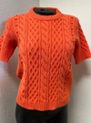 PAOLA BERNARDI Yasmin Cableknit Sweater In Orange