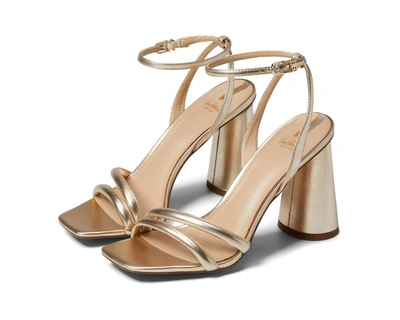 Sam Edelman Women's Kia Metallic Leather Block-heel Sandals In Gold