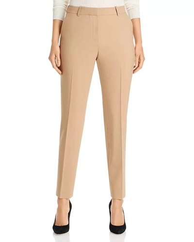 Lafayette 148 Clinton Ankle Pant In Cammello Melange In Brown