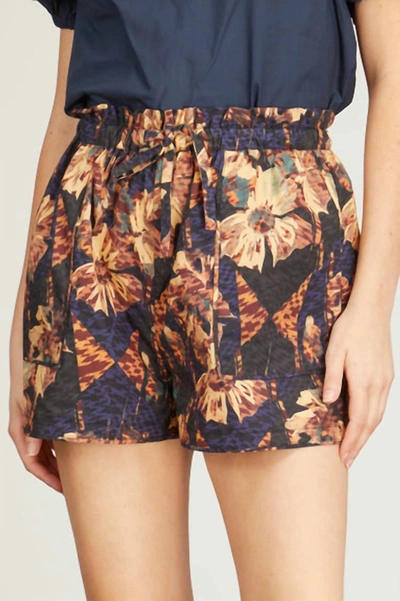 Ulla Johnson Floral-print Paperbag-waist Shorts In Multi