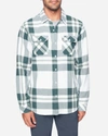 Hurley Santa Cruz Heavy Weight Flannel Shirt In Pure Platinum In Multi