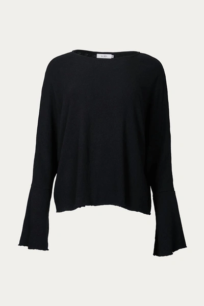 Worn Ora Silk-wool Lounge Top In Black