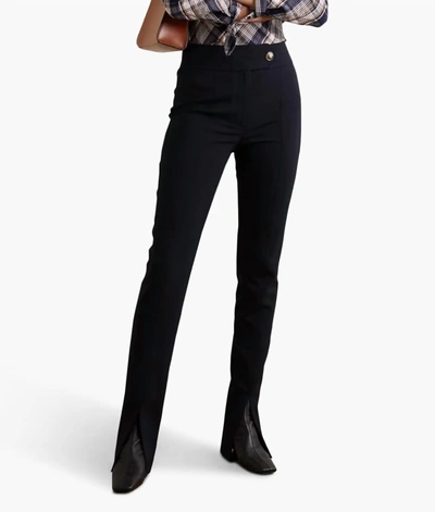 Veronica Beard Jessamy Twill Slim-leg Pants In Navy In Blue