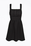 Adelyn Rae Kina Scrunchie Strap Crepe Mini Dress In Black