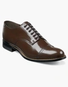 STACY ADAMS MEN'S MADISON CAP TOE OXFORD LOAFER - WIDE WIDTH IN BROWN