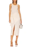 JONATHAN SIMKHAI Flynn Recycled Midi Dress In Ivory