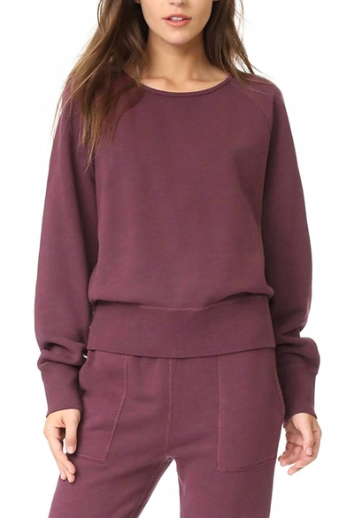 Rag & Bone Classic Fit Pullover Sweater In Port In Red