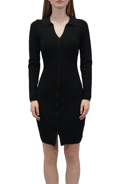 Rd Style Knit Dress With Collar In Black