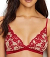 Cosabella Rosie Velvet Bralette In Mystic Red