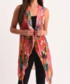 Angel Hawaiian Escape Vest In Multi