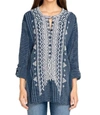 Johnny Was Jemah Blouse In Navy Multi In Multi