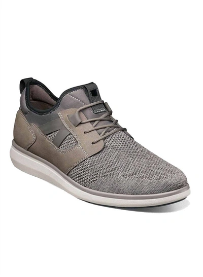 Florsheim Men's Venture Knit Plain Toe Lace Up Sneaker - Medium In Grey