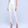 L Agence Josie High Rise Skinny Split In White