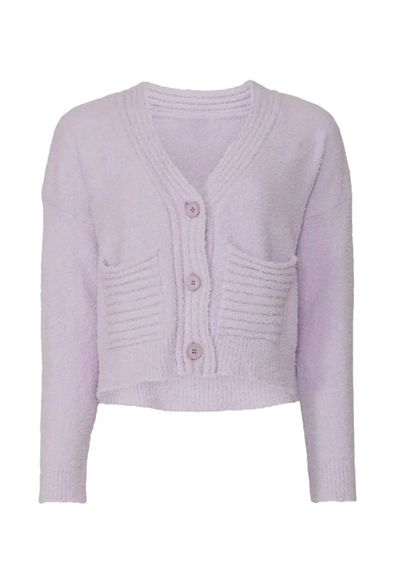 Central Park West Noa Cardigan In Lavender In Purple