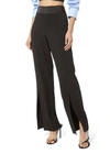 Jonathan Simkhai Ariah Crepe Satin Combo Front Slit Pant In Black