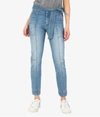 Kut From The Kloth Reese High Rise Ankle Straight Leg Tie Waist In Blue