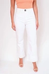 ASKK NY HIGH RISE STRAIGHT JEAN IN WHITE