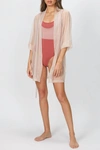 BETH RICHARDS MESH KIMONO IN BALLET