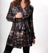 Angel Snap-front Rain Jacket In Black Multi