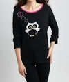 Angel Owl Graphic Sweater In Black Multi
