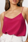 6397 BIAS CAMI IN BERRY