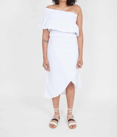 Sir Ines Linen One Shoulder Top In White