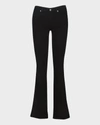 7 For All Mankind Midnight Blue Stretch Denim Bootcut Tailorless Jeans In Black