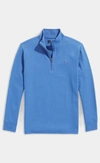 Vineyard Vines Saltwater Quarter Zip Long Sleeve Sweatshirt In Hull Blue