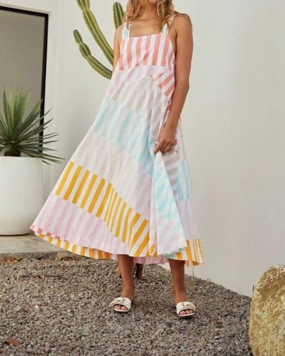 Ljc Designs Susie Dress In Multi Stripe