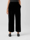 Eileen Fisher Velvet Wide-leg Pant In Nocturne In Black