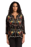 Johnny Was Cabo Button Down Blouse In Black In Black