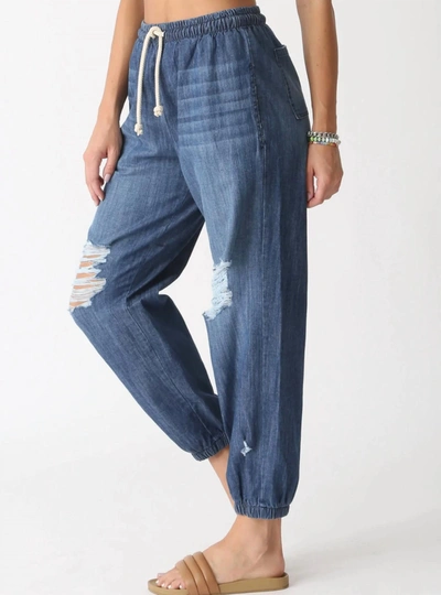 Electric & Rose Clifton Pant In Denim In Blue