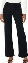 Paige High Rise Ankle Length Leenah Jeans - Black Velvet Corduroy In Black