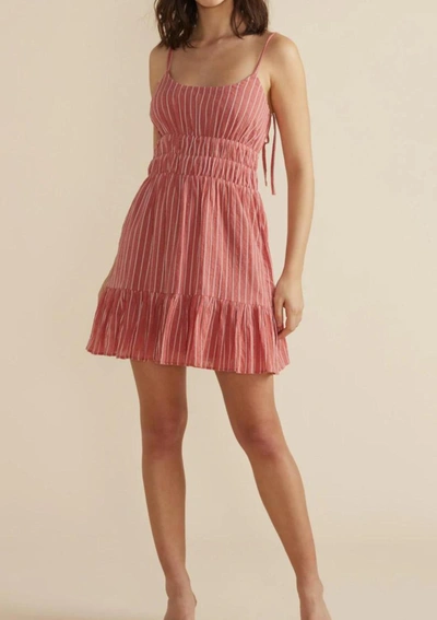 Minkpink Rayna Tie Back Mini Dress In Stripe In Pink
