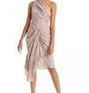 Iro Tabea One-shoulder Draped Midi Dress In Multi