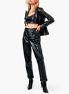 As By Df The Denise Recycled Leather Ankle Trousers In Black