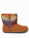 Minnetonka Tali Womens Leather Faux Fur Ankle Boots In Brown