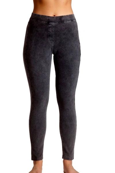 Angel High Rise Jegging In Dark Charcoal In Grey