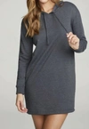 Chaser Long Sleeve Hoodie Dress In Phantom In Multi