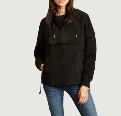 Deadwood Anchor Anorak Suede In Black