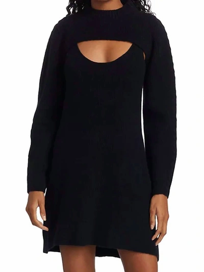 Dh New York Women's Eve Two-piece Sweater & Minidress Set In Black