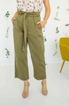 Kut From The Kloth Katie Paperbag Pant In Olive In Green