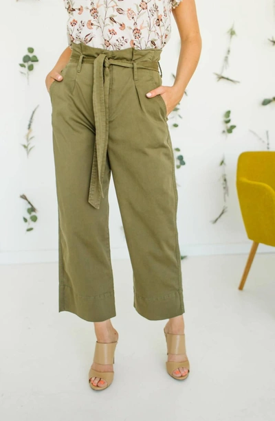 Kut From The Kloth Katie Paperbag Pant In Olive In Green