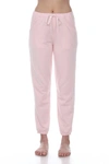 PJ HARLOW BLAIR FRENCH TERRY SWEAT PANT WITH SATIN TRIM IN BLUSH