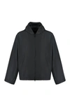 Balenciaga Men's Technical Fabric Hooded Full-zip Jacket In Black