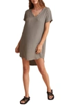 Bella Dahl V-neck T-shirt Dress In Soft Army