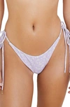 House Of Cb Tie Side Bikini Bottoms In Lilac
