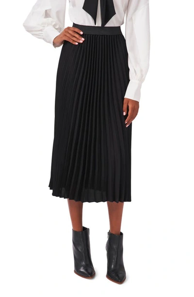 Cece Pleated Skirt In Rich Black